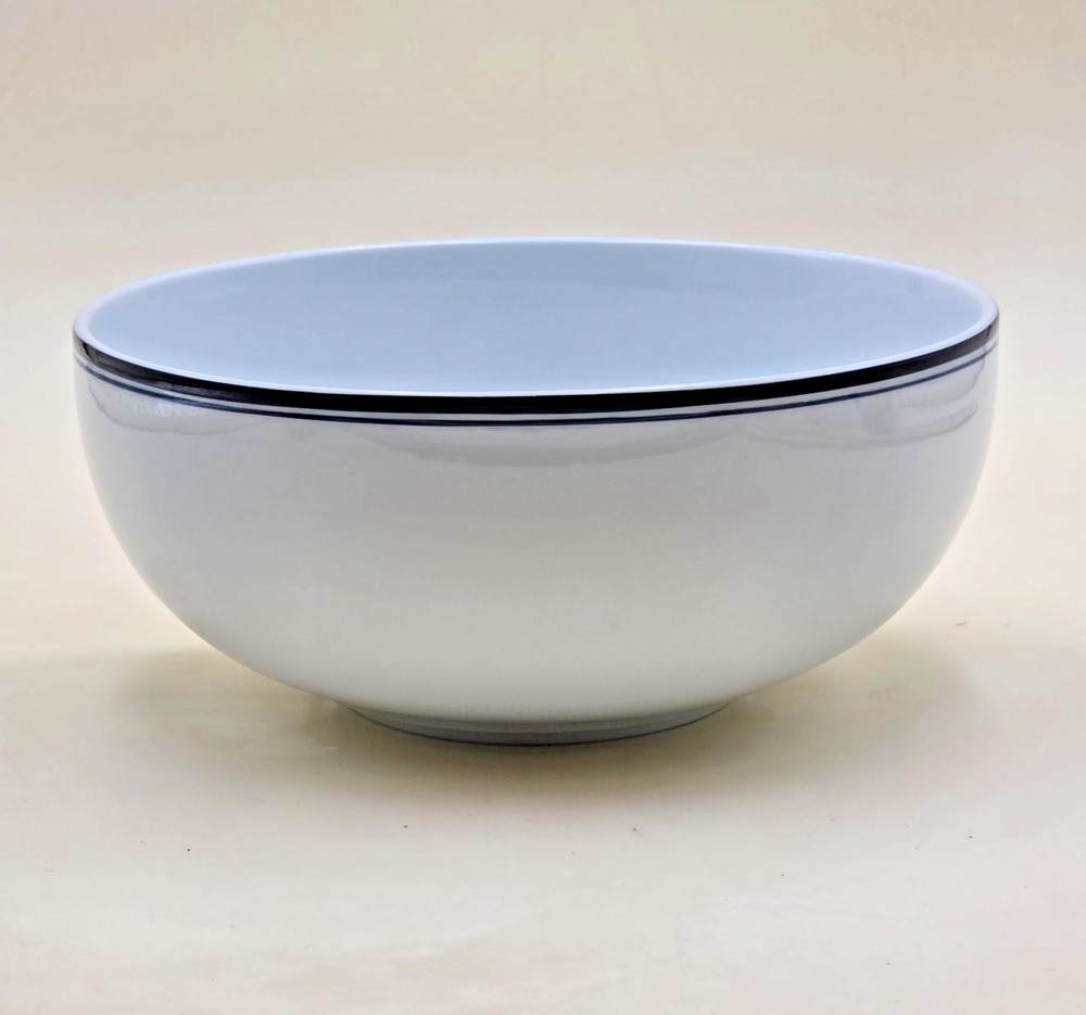 Dansk Bistro Christianshavn Serving Bowl 8.75" Ceramic Blue/ White Portugal